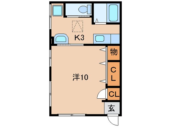 ハイツ岩端の物件間取画像